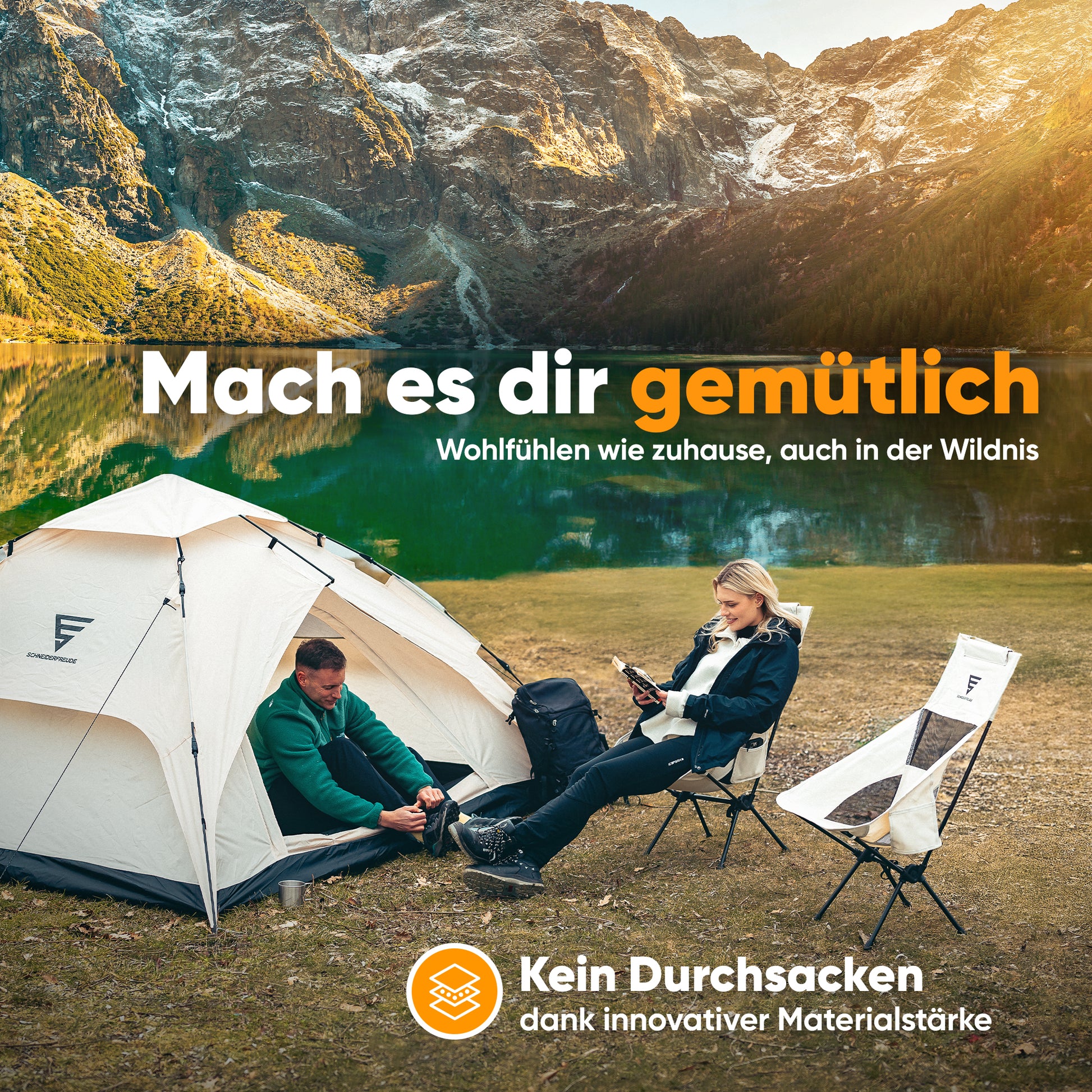 amazon campingstuhl leicht Schneiderfreude® EasyFold Pro – Premium Campingstuhl Faltbar – Ultrabe